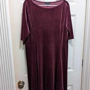 Plus-Sized Velvet Dress